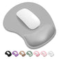 ITNRSIIET Ergonomic Mouse Pad, Cushioned Gel Wrist Rest, Non-Slip Base, Smooth Surface, Cute Multi-Color, 9.5 x 8.2 in, White