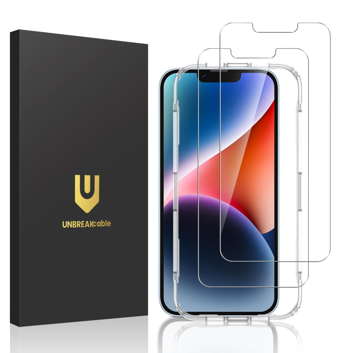UNBREAKcable 2-Pack Screen Protector for iPhone 13 Pro/14/13