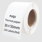 PUQU 30x50mm Direct Thermal Sticker Labels, Self-Adhesive All-Purpose Label Maker Tape, Compatible with AQ Series Label Printer, Refills Standard Laminated Office Labeling, 1 Roll of 150 Labels