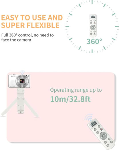 for Nikon Wireless Camera Remote Control - Aodelan Rechargeable Shutter Release Trigger with OLED Screen for Zfc, Z50, P1000,A1000, P950, B600; Replaces Nikon ML-L7(White)