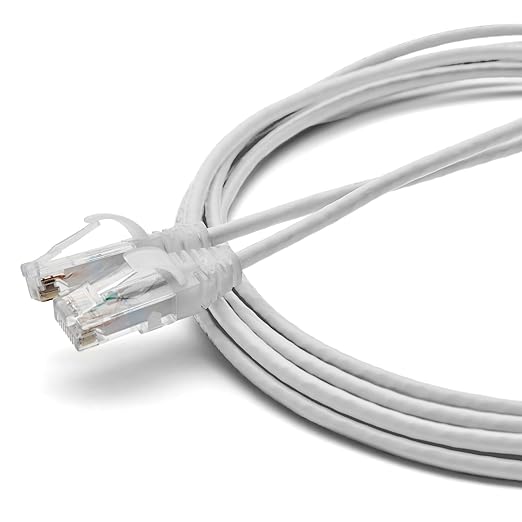 TRUECABLE Cat6 Component Rated Patch Cable, Unshielded (U/UTP), 10ft, White, 28AWG Stranded Pure Copper, Snagless 10G High-Speed Ethernet Cable, PoE++ 4PPoE 100W, UL Listed, RoHS-3, 1 Pack