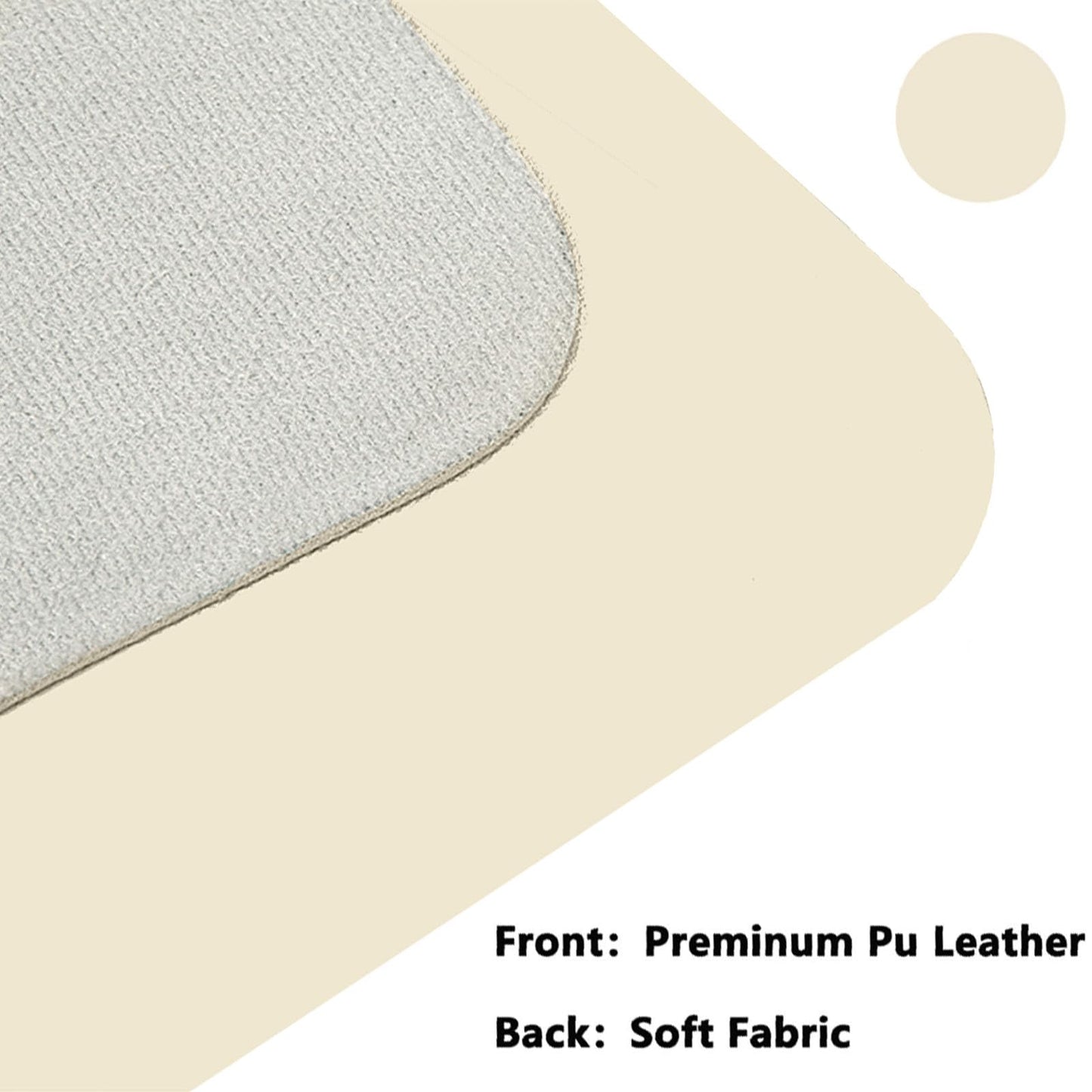 PU Leather Desk Pad Protector Gaming Mouse Pad Non Slip Desk Mat for Keyboard and Mouse Waterproof Desk Writing Pad for Office and Home Desk Accessories(Beige, 47.2 * 17.7)
