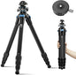 SIRUI Carbon Fiber Camera Tripod, 50.7" Professional Heavy Duty Tripod with 36mm Low Profile Ball Head, Quick Release System, Max Load 33lbs/15kg, AM-284+KS-30