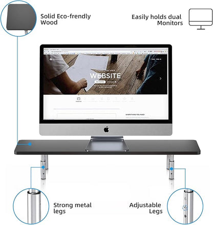 suptek Laptop Stand for Desk,Computer Monitor Laptop Stand Riser for Printer, Notebook and All Flat Screen TV Display,3 Height Adjustable(MST016)