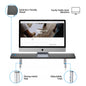 suptek Dual Monitor Stand Riser,Large Monitor Laptop Stand Riser 3 Adjustable Heights Computer Stand for Laptop, Printer, Notebook(MST016L)
