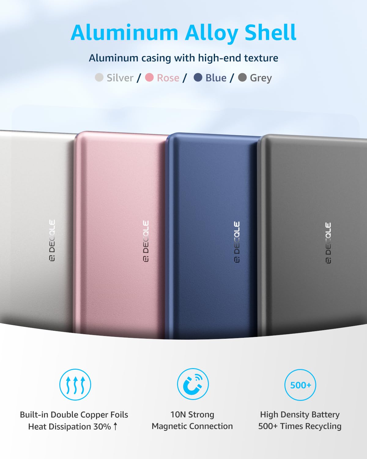 decqle “Air” Power Bank for MagSafe 5000mAh US1
