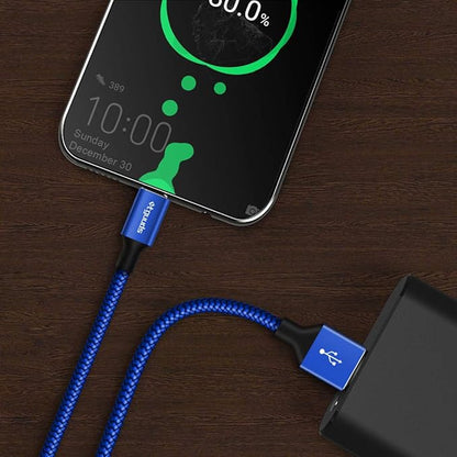 etguuds 6ft USB A to USB C Cable 3A Fast Charging, 2-Pack USB A to USB Type C Charger Cord for iPhone 16 15 Pro/Pro Max/Plus, for Samsung Galaxy S24 S23 S22 S21 S20 S10 A55 A54 Flip Note, Moto, Blue
