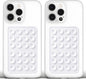 Anteel Medium-Sized Silicone Suction Phone Case Adhesive Mount, Enhanced Suction Power and Upgraded Thickened Sticky Phone Grip, Durable, Hands-Free Sticky Phone Holder, 2.28"x3.46" (WHT&WHT)