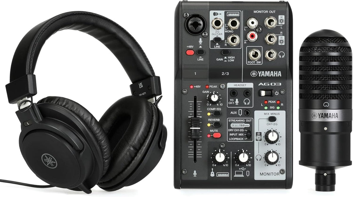 Yamaha AG06MK2 White 6-Channel USB-C Audio Interface & Live Streaming Mixer