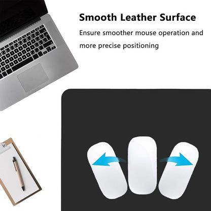 PU Leather Desk Pad Protector Gaming Mouse Pad Non Slip Desk Mat for Keyboard and Mouse Waterproof Desk Writing Pad for Office and Home Desk Accessories(Black, 31.5 * 15.7)