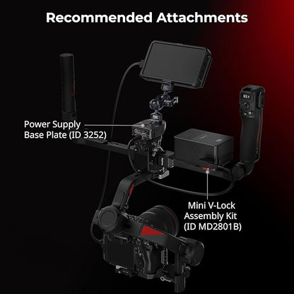 SmallRig Focus Control Dual Grip for DJI RS 2 / RS 3 Pro/RS 4 Pro Gimbal Stabilizer, Dual Handle with NATO Rail, Joystick Operation, Mode Switching, Centering/Locking, Max Load 17.6lb(Not for RS4)