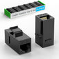 CAT6A RJ45 Keystone Coupler (24 Pack), Cat6 Keystone Jack Female to Female, Cat 6a Inline Keystone Jacks for Wall Plate & Patch Panel, RJ45 Ethernet Coupler Black