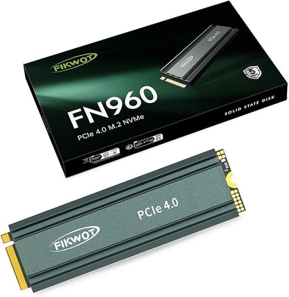 FN960 1TB M.2 2280 PCIe Gen4 x4 NVMe 1.4 Internal Solid State Drive with Heatsink - Speeds up to 5,000MB/s, Dynamic SLC Cache, Internal SSD