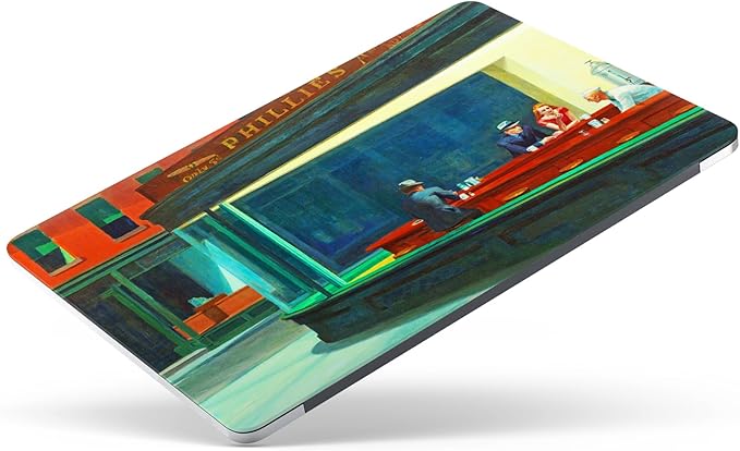 Compatible with MacBook Pro 13 inch Cover, 2022-2016 Release A2289/A2251/A2338 M1 with Keyboard Cover & Screen Protector American Scene Painting (Nighthawks by Hopper)