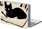 Compatible with MacBook Air 13.3 13.6 Inch Case 2022 2021 2020 2019 Plastic Hard Shell Case Cover,13.6 Air (A2681) M2 2022, Black Cat