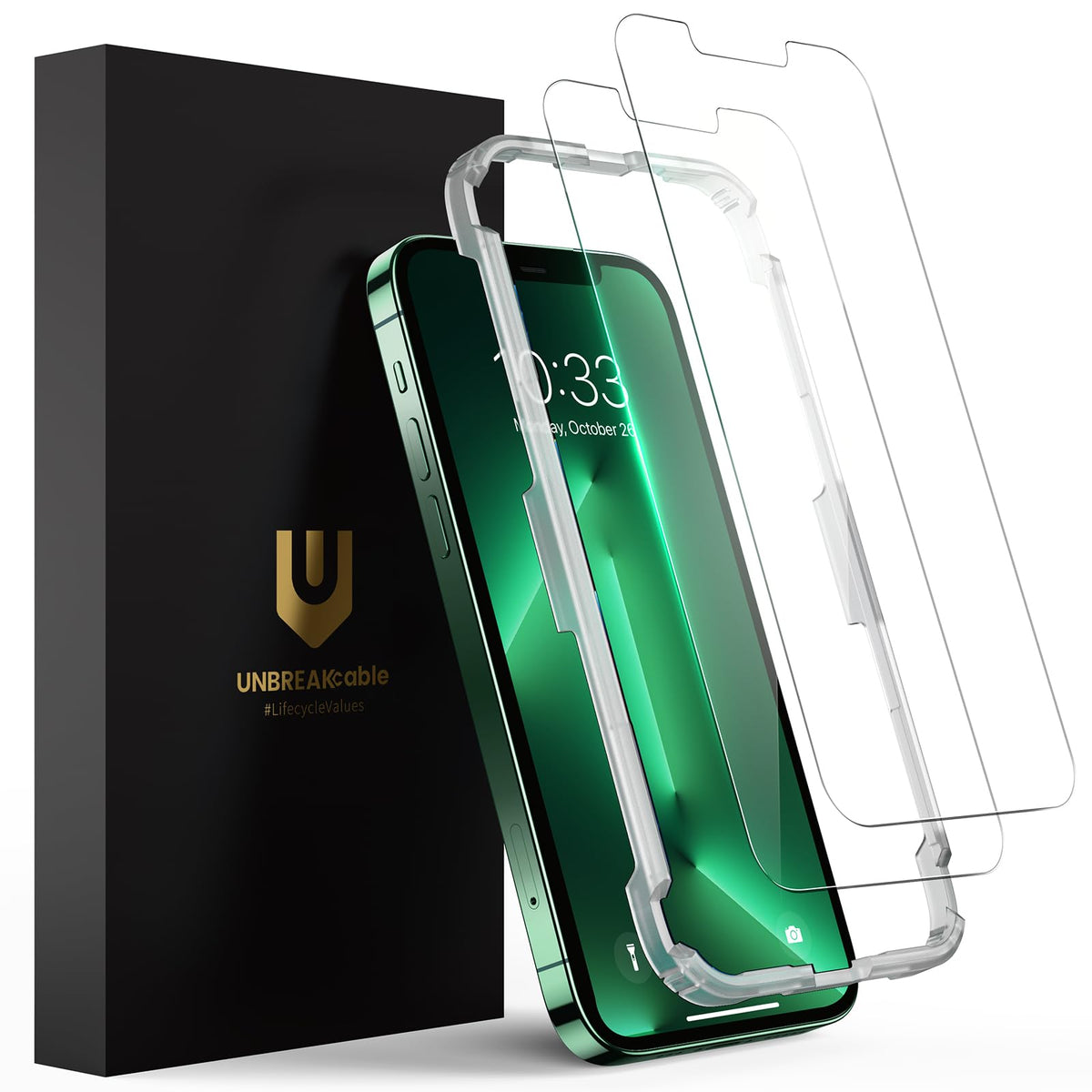 UNBREAKcable 2-Pack Screen Protector for iPhone 13 Pro/14/13