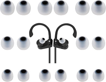 Earbud Tips Ear Bud Tips Soft Anti Slip Washable and Reusable Silicone Replacement Earbud Tips Fit Most in-Ear Earbuds(Inner Hole 3.8mm -5.1mm) 18pcs S M L