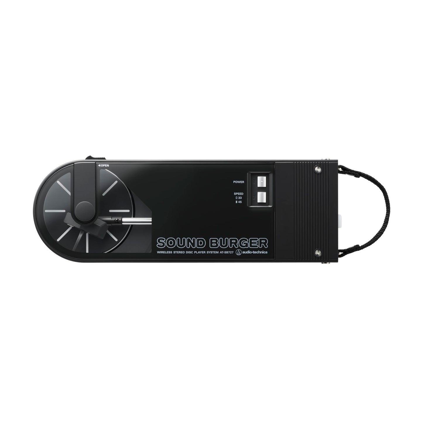 Audio-Technica AT-SB727 Sound Burger Portable Bluetooth Turntable, Black