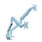 Pixio PS1D Wave Blue Dual Monitor Arm Stand Desk Mount - Fits up to 32 inches Monitors and up to 19.8lbs. VESA Compatibility and Integrated Cable Management