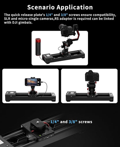 IFOOTAGE Shark Slider Nano II-660 (26inch) Motorized Camera Shark Slider with Dedicated Battery Grip PD140H Combo