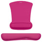 MOSISO Wrist Rest Support for Mouse Pad & Keyboard Set, Ergonomic Mousepad Non-Slip Base Home/Office Pain Relief & Easy Typing Cushion with Neoprene Cloth & Raised Memory Foam, Rose Red