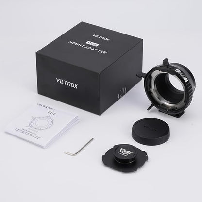 VILTROX PL-E Mount Lens Adapter Ring Lens Converter with Rotary Lock Compatible with PL Lens to Sony E/NEX Mount Cameras A7S3/FS7/5/FX9/A7R4/R3/a Series/Nex Series