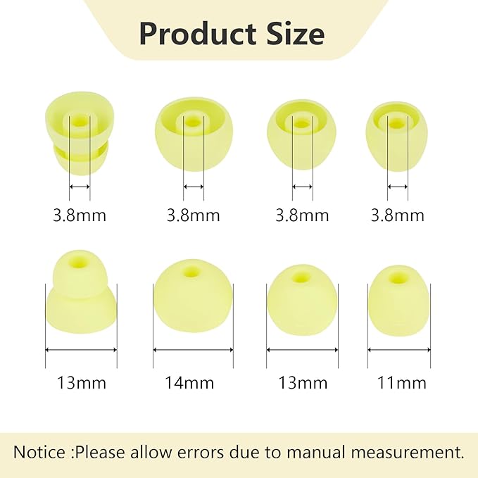 Replacement Earbud Tips Silicone Eartips Compatible with Powerbeats Pro Beats Wireless Earphone Headphone Earbud Rubber Tips 4 Pairs