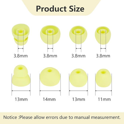 Replacement Earbud Tips Silicone Eartips Compatible with Powerbeats Pro Beats Wireless Earphone Headphone Earbud Rubber Tips 4 Pairs
