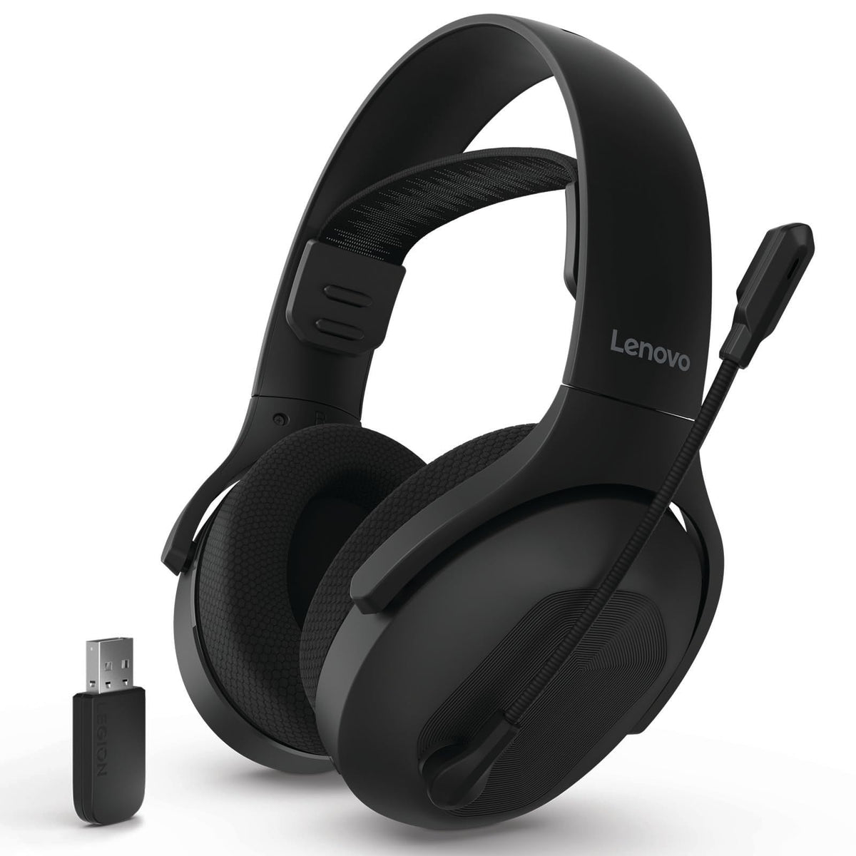 Lenovo Legion H500 PRO 7.1 Surround Sound Gaming Headset, Noise-Cancelling Mic, Memory Foam & PU Leather Earcups, Stainless Steel Headband, PC, PS4, Xbox One, Nintendo Switch, GXD0T69864, Black