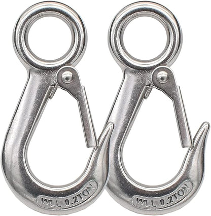 Alele 2Pack Grab Hooks, Slip Hooks,Stainless Steel Lifting Hook Rigging Accessory (Grab Hooks 200Kg 2p)