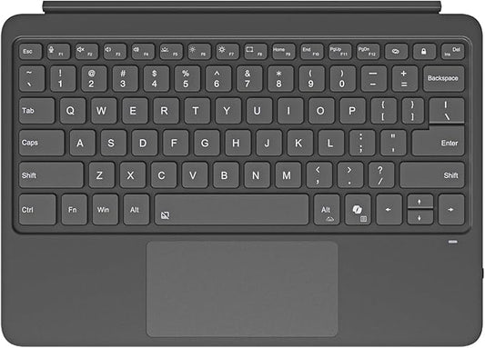 delicase Magnetic Bluetooth Keyboard Cover for Surface Pro 12" 1st 12 inch Laptop Released in 2025 with Backlit (Dark Grey)