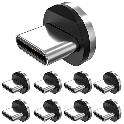 Magnetic Connector Tips Head for Type C Android Devices (9 Pack), Magnetic Phone Cable Adapter