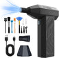 Compressed Air Duster-130,000 RPM Super Power Electric Air Duster 4-Gear Adjustable Cordless Air Blower Rechargeable for Computer, Keyboard, House, Outdoor