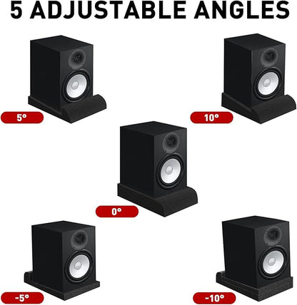 Focusound Studio Monitor Isolation Pads for 3-4.5 Inches Monitors, 2 Pack High Density Acoustic Speaker Isolation Pads Foam