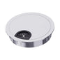Desk Grommet 3-1/8 Inch 80mm, Zinc Alloy Computer Desk Wire Hole Cover, Office Desktop Cord Cable Hole Metal Ring, Silver Tone