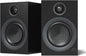 Bluetooth Bookshelf Speakers, 75W Powered Active Speaker with 4 Inch Woofer, HiFi Speaker with aptX Bluetooth USB for Home, Studio, Gaming, Set of 2, Black
