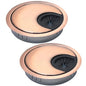 2 Pcs Desk Grommet 2-3/8" / 60 mm, Desk Cord Hole Cover, Cable Grommet Metal Zinc Alloy Materilal, Desk Hole Grommet for Home & Office Pc, Detachable Cable Cord Organizer-Copper Red