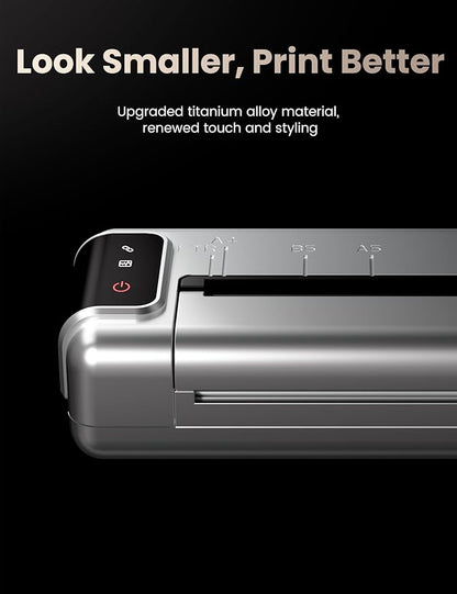 Phomemo Q302 Upgraded Portable Printers Wireless for Business, Ultra-Small Bluetooth Printer for Mobile Printing, 2400mAh Battery can Reverse Charging, 300dpi Inkless Printer Support 8.5X11 US Letter