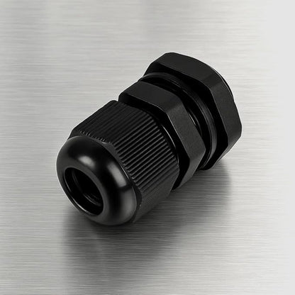 MGI SpeedWare 1/2" NPT Strain Relief Nylon Cord Grip Cable Glands, Black Plastic Grommet 20-Pack