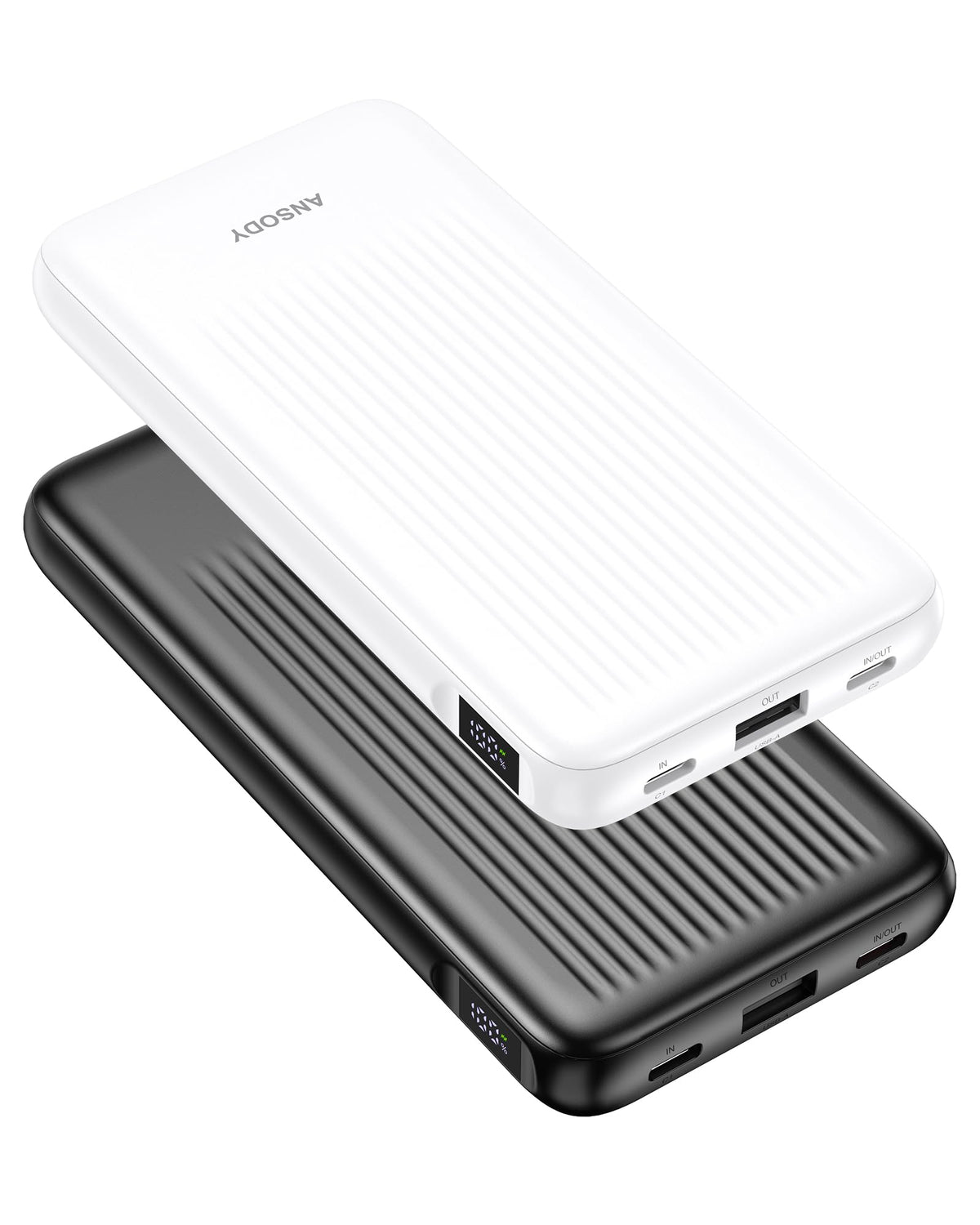 Ansody 2-Pack Power Bank, 10000mAh 22.5W Fast Charging Portable Charger