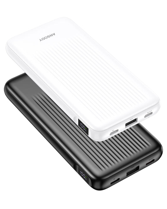 Ansody 2-Pack Power Bank, 10000mAh 22.5W Fast Charging Portable Charger
