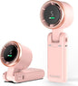 Portable Handheld Turbo Fan, 5-Speed Personal Fans, 5000mAh Rechargeable Fans Up to 12 Hours, Weight only 0.6lb Small Fan, Hand/Neck/Desk Fan 3 IN 1, Beach Vacation Essentials(Pink)