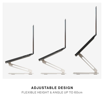 Native Union Desk Laptop Stand – Height Adjustable Ergonomic Computer Stand – Compatible with MacBook Air/Pro, iPad, Dell, HP, Lenovo, Microsoft Surface & Laptops & Tablets Up to 5kg (Sand Stone)