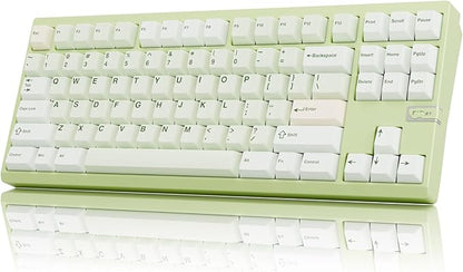 Chilkey ND TKL Aluminum Mechanical Keyboard, 87 Keys Tenkeyless Wireless Gaming Keyboard, Tri-Mode BT5.3/2.4GHz/USB-C PBT Keycaps Hot Swappable Custom Key Board for Windows Laptop Office PC
