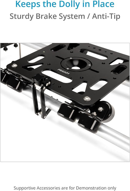 PROAIM Breeza Video/Film Solid Camera Dolly Slider with Track End. Adapts Mitchell, Flat, 75mm & 100mm Camera Heads & Light Cranes. Overslung/Underslung Operations - Hi-hat/Low-hat Mode (DL-BRZA-01)
