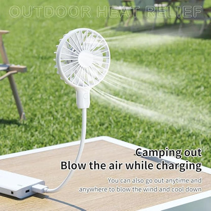 USB Fan, Mini Portable Fan for 360° Rotation, Small Personal Fan for Home Office, Desk Fan Compatible with All USB Outputs such as Laptop/Power Bank/Plug, Pocket Fan for Travel Commute(with switch)