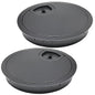 Desk Grommet 3-1/8" (80 mm), Desk Cord Hole Cover, Cable Grommet Metal Zinc Alloy Materilal, Desk Hole Grommet for Office and Home Table Cable, Detachable Cable Cord Organizer (Flat Black 2 Pcs)