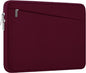 Laptop Sleeve 15.6 inch, Durable Computer Carrying Bag Protective Case Briefcase Handbag with Front Pocket, Slim Laptop Cover for 15.6 Inch HP, Dell, Lenovo, Asus, Notebook, Wine Red