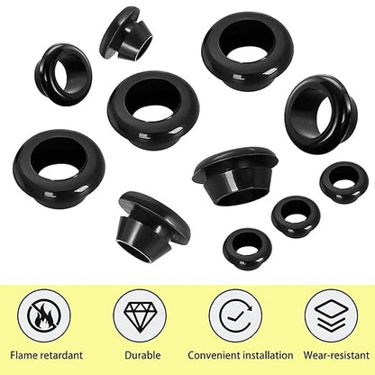 Qrity 9 PCS Rubber Grommets Cable Railing, Car Grommet, Cable Railing Protective Sleeves for Metal Posts, ID 35mm Mount Dia 40mm