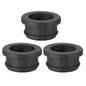 PATIKIL 32.6mm / 1-1/4 Inch Drill Hole,1 Inch ID Rubber Grommets, 3Pcs Top Hat Grommet for Wiring Eyelet Ring Gasket Automotive Firewall Cable Hole Plugs Wires Protection, Black
